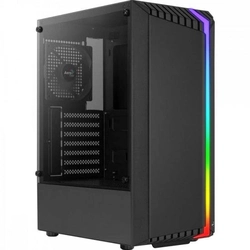 Gabinete Gamer Aerocool Bionic Preto Rgb Lateral Vidro