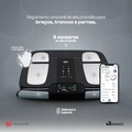 Balança Inteligente Bioimpedância Digital Corporal Relaxshop Bio Ultra Preta c/ Eletrodos – 55 Análises, Bluetooth
