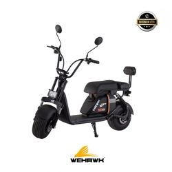 Mini Scooter Eletrica Hawk Modelo X17 Light 1000w Bat 48v 20ah 2 Lugares Matte Black