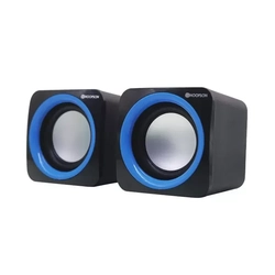 Caixa De Som Alto Usb P2 Para Computador 5W Azul Hoopson CX-PC018