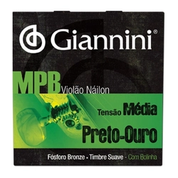 Giannini Corda Violao Genwbg Preto/ Ouro Com Bolinha