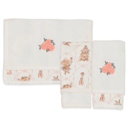 Kit de 2 Toalhas de Boca Florzinha Suedine com Forro Atoalhado Feminino - Ratinhas