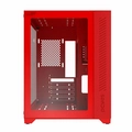 Gabinete Gamer Pcyes Forcefield Red Magma Frontal e Lateral Em Vidro - Gffrmp