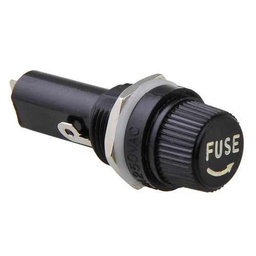 Porta Fusivel De Vidro 6x30mm Preto