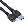 Cabo para Hd Externo Usb a 3.0 Macho para Micro Usb b 3.0 (10 Pinos) Macho 28awg Puro Cobre 3 Metros - Puamcm3-3