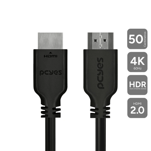Cabo Hdmi 2.0 Pcyes 4k/60hz - 50 Cm - Phm20-05