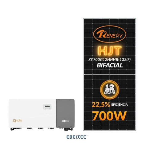Gerador Edeltec Solar Solis 102,20 Kwp Tri. 220v Solo (60k/700w Bifacial)