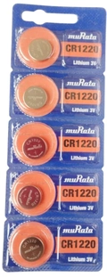 CR1220 Murata - 3V Lithium cartela c/5un.