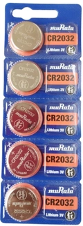CR2032 Murata - 3V Lithium cartela c/5un.