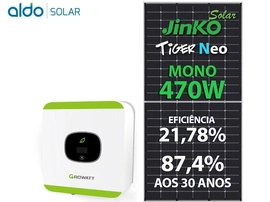 Gerador De Energia Solar Growatt Rosca Dupla Madeira Romagnole Growatt Gf 2,82kwp Jinko Tiger Neo Mono 470w Mic 2.5kw 1mppt Mono 220v