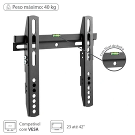 Suporte para Tv Led Lcd Fixo 23 a 42 Com Nivel de Bolha - Stf100