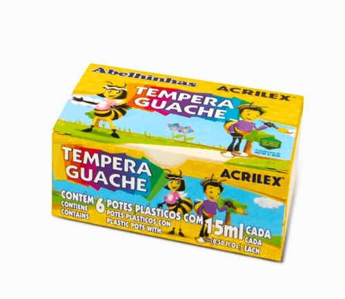 Tinta Gua150112che 6 Cores 15ml Acrilex