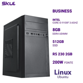 Computador B300 Core I3 9100f 3.6ghz Memória 8gb Ddr4 Ssd 512gb R5 230 2gb Fonte 200w Linux Ubuntu