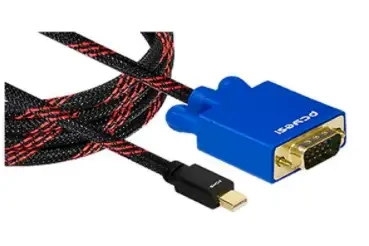 Cabo Mini Displayport X Vga Em Nylon Coral 2 Metros Pcyes