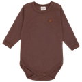Body Manga Longa Avulso Suedine - Marrom
