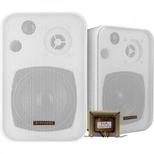 Caixa Acústica Hayonik Ambience Line Msb406n Com Trafo 70v(10w) Branca - Par / 2