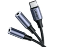 Cabo Áudio Ugreen USB-C para 2XP2 Fêmea - AV144 Prata/Preto