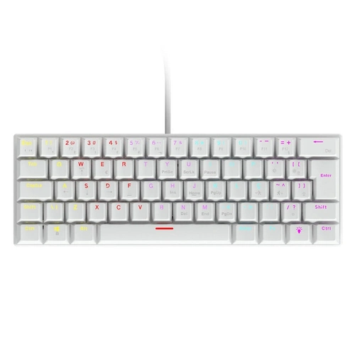 Teclado Mecânico 60% Vinik Anihi White Switch Red Led Rainbow - ANIHIWHRD