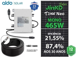 Gerador De Energia Solar Deye Micro Inversor Rosca Dupla Madeira Romagnole Deye Microinversor Gf 2,79kwp Jinko Tiger Neo Mono 465w Sun 2kw 4mppt Mono 220v Com Cabo