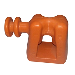 Suporte Ancoragem Tem Wireless Isolador Para Cabo 2 Vias Laranja