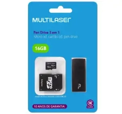 Micro SD Multilaser 3 em 1 Classe 10 32GB