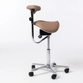 Cadeira Mocho Ergonômico Exclusiva 360° Graus Com Apoio e Suporte Nude