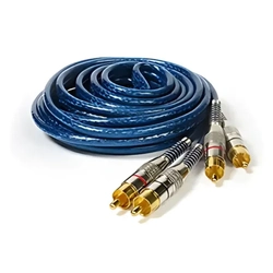 Cabo Rca 2x2 Nwt Profissional Blindado Azul 3m
