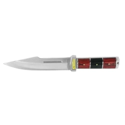 Faca Inox Cabo Madeira com Detalhe Dourado (HZ-0867)