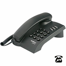Telefone Pleno Preto C/ Chave Funções Flash Redial Mute Opção de Chave e Bloqueio 4080057