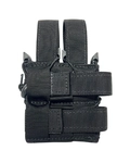 Porta Carregador de Pistola DUPLO tampa - Cinza horizontal
