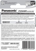 Bateria Alcalina 9v Panasonic 6LF22XAB/1B24