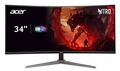 Monitor Gamer 34 Acer Nitro Curvo QHD 100Hz 1ms Preto - ED340CU