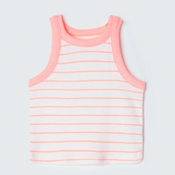 Regata Cropped em Ribana Rosa Hering - Feminino