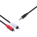 CABO DE ÁUDIO 2 RCA MACHO PARA P2 3.5MM 2 METROS - P2R35-2