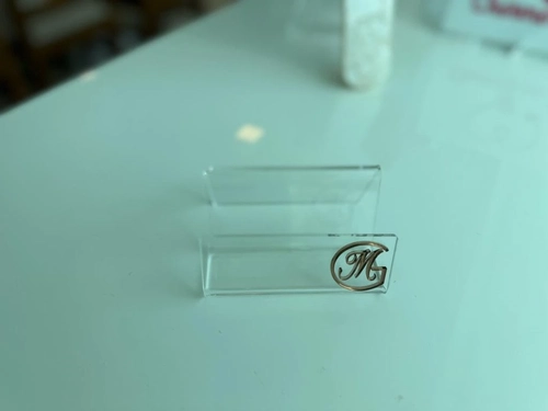 Porta cartao - Logo alto relevo inicial ou desenho