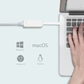 Adaptador de Rede Usb 3.0 Tipo c Para Ethernet Lan Rj45 Gigabit  Ue300c Tp-link - Cor Branco
