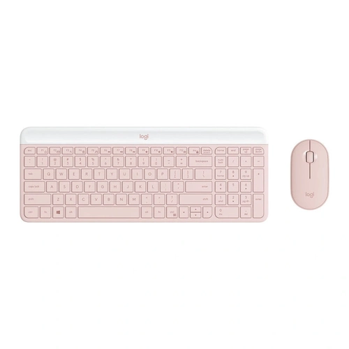 Kit Teclado e Mouse Logitech Mk470 Rosa Us - 920-011313-c