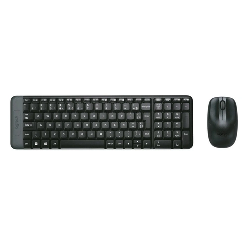 Kit Teclado e Mouse Logitech MK220 Preto Sem Fio - 920-004431-C