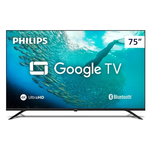Smart Tv Philips 75" 4k Uhd Google Tv - 75pug7019/78