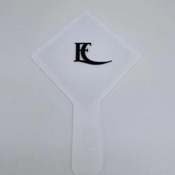 Espelho Branco G - Logo alto relevo inicial ou desenho