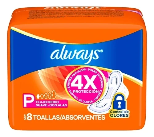 Absorvente Always Com Abas 8 Unidades