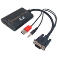 Cabo Conversor F3 de VGA para HDMI com Áudio USB - JC-AD-VGA