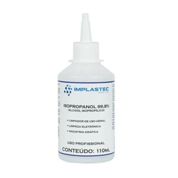 Álcool Isopropilíco 110ml Isopropanol Transparente Implastec - Cx / 30