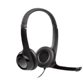 Headset Logitech H390, Almofadas em Couro, Microfone com Redução de Ruído, Controle Volume, Preto - 981-000014