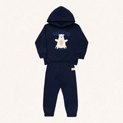 Conjunto Moletom Estampado Urso Polar Fakini - Masculino