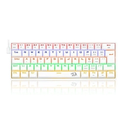 Teclado Gamer Mecânico Redragon Lakshmi Lunar White Switch Azul Rainbow K606W-R