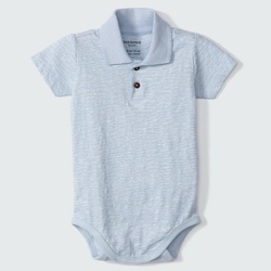 Body Polo Manga Curta Azul Hering - Masculino
