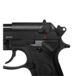 Pistola de Airsoft a Gás Green Gás QGK 92 A1 Slide Metal BK GBB 6mm- QGK