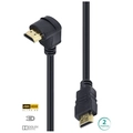 Cabo Hdmi 2.0 Macho 4k 1 Conector 90º  - 2 Metros - H2090-2