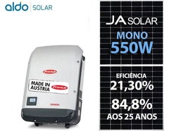 Gerador De Energia Solar Fronius Metalica Zipada Solar Group Fronius Gf 28,6kwp Ja Deep Blue Mono 550w Symo 20kw 2mppt Trif 380v
